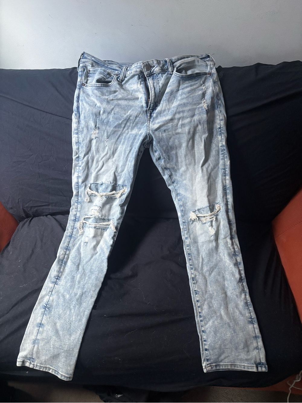 American Eagle Outfitters Light Blue Distressed Jeans